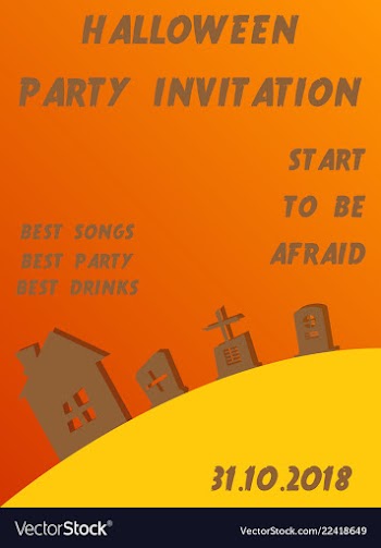 Halloween party invitation halloween party scary vector image