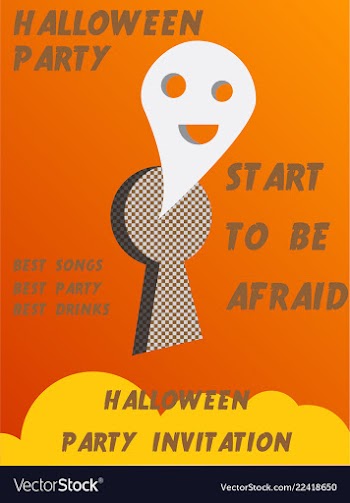 Halloween party invitation halloween party scary vector image