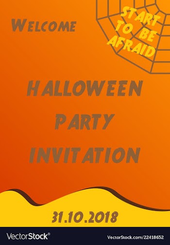 Halloween party invitation halloween party scary vector image