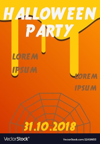 Halloween party invitation halloween party scary vector image