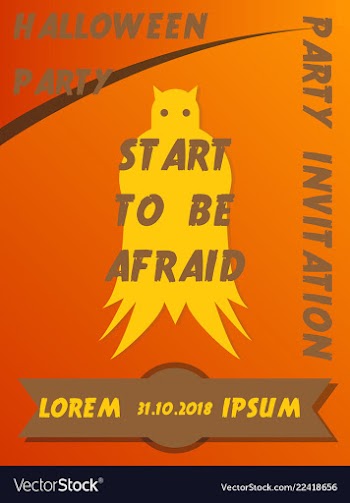 Halloween party invitation halloween party scary vector image