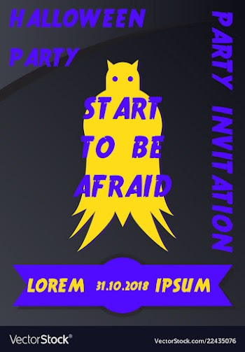 Halloween party invitation halloween party scary vector image