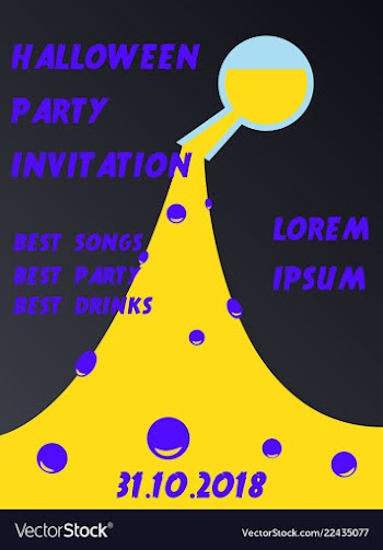 Halloween party invitation halloween party scary vector image