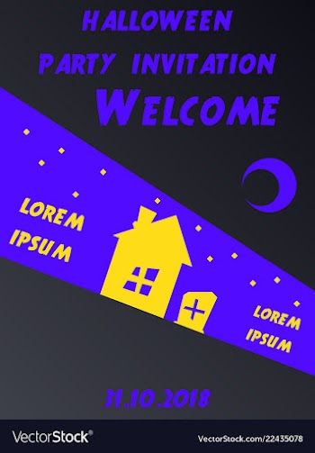 Halloween party invitation halloween party scary vector image