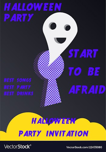 Halloween party invitation halloween party scary vector image