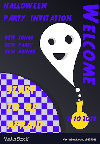 Halloween party invitation halloween party scary vector image