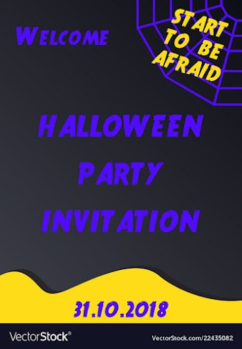 Halloween party invitation halloween party scary vector image
