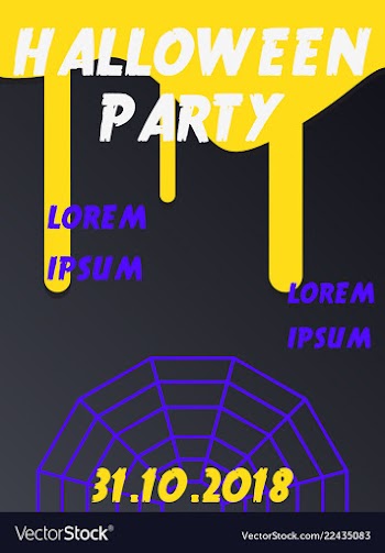 Halloween party invitation halloween party scary vector image