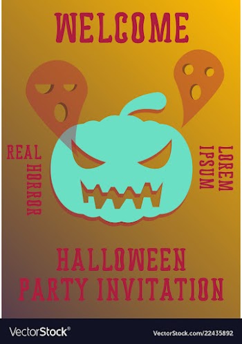 Halloween party invitation halloween party scary vector image