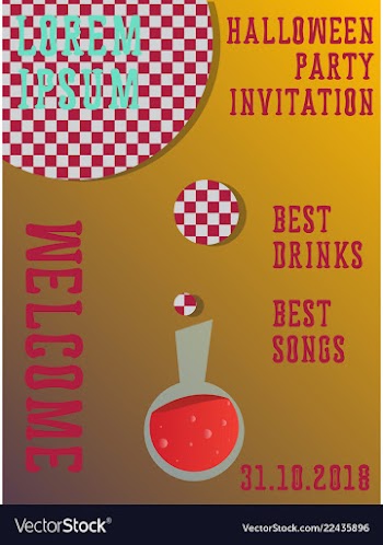 Halloween party invitation halloween party scary vector image