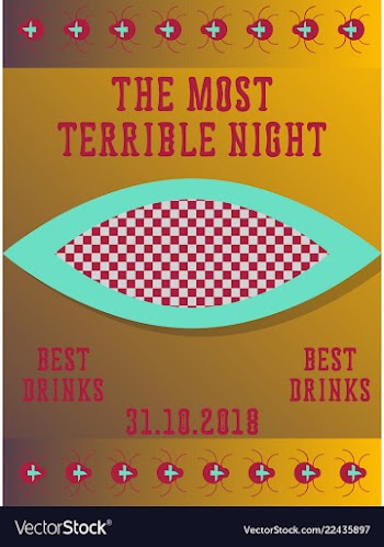 Halloween party invitation halloween party scary vector image
