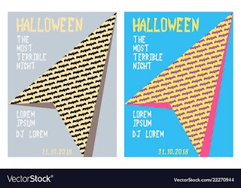 Halloween party invitation scary poster vector image