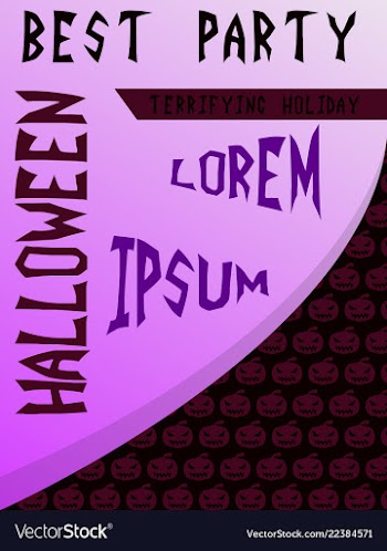 Halloween party invitation scary poster vector image