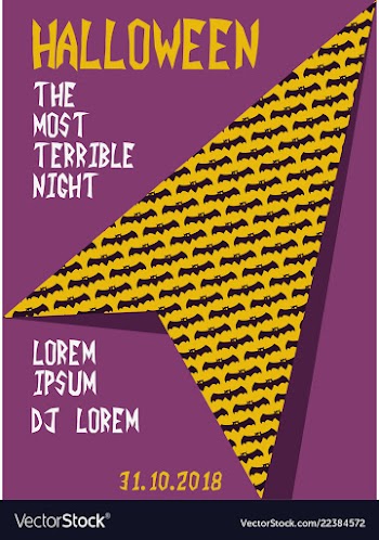 Halloween party invitation scary poster vector image