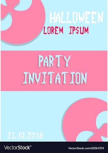 Halloween party invitation scary poster vector image