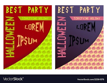 Halloween party invitation scary poster vector image