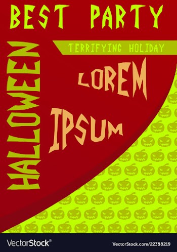 Halloween party invitation scary poster vector image