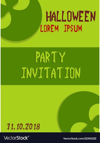 Halloween party invitation scary poster vector image