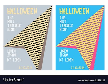 Halloween party invitation scary poster vector image