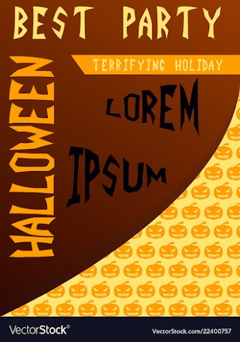 Halloween party invitation scary poster vector image