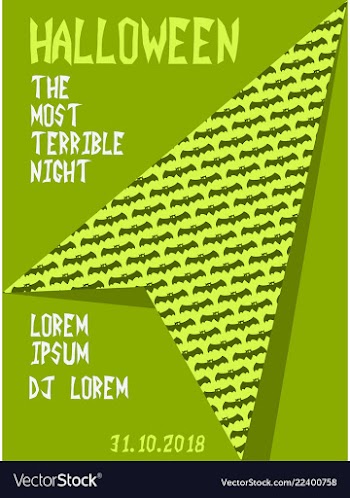 Halloween party invitation scary poster vector image