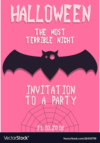Halloween party invitation scary poster vector image