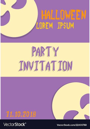 Halloween party invitation scary poster vector image
