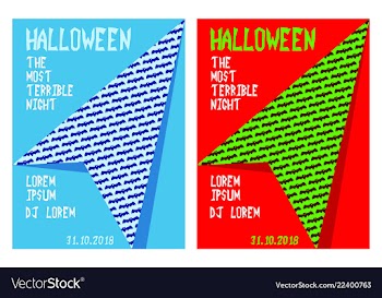 Halloween party invitation scary poster vector image