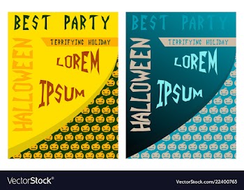 Halloween party invitation scary poster vector image