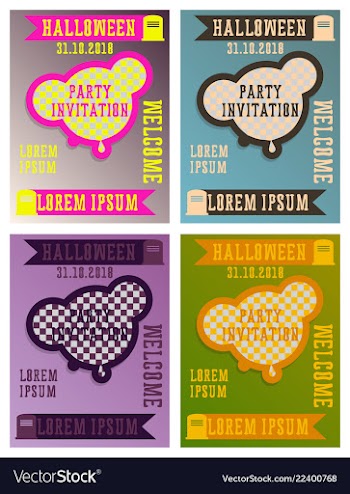 Halloween party invitation scary poster vector image