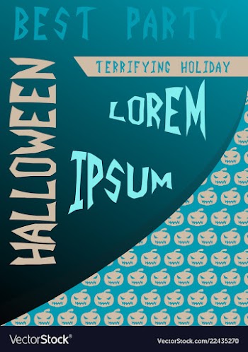 Halloween party invitation scary poster vector image