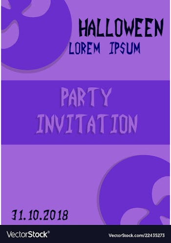 Halloween party invitation scary poster vector image
