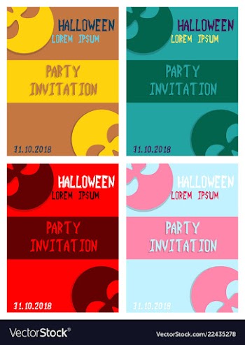 Halloween party invitation scary poster vector image