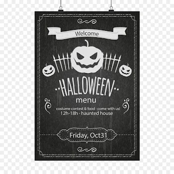 Halloween Party Poster - Vector Halloween party menu design 