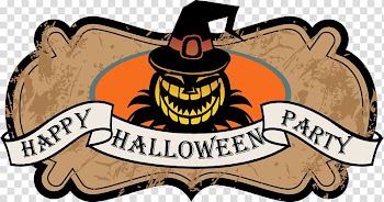 Halloween Party, Vintage Halloween label transparent background PNG clipart