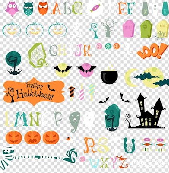 Halloween pattern transparent background PNG clipart