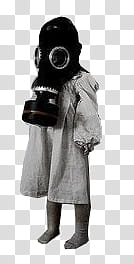 Halloween , person wearing black gas mask transparent background PNG clipart