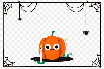 Halloween PNG frame illustration, cute jack… | Free stock illustration | High Resolution graphic