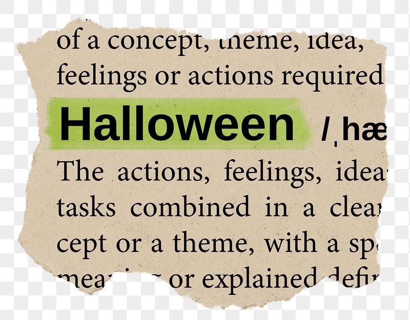 Halloween png word sticker, torn | Free PNG - rawpixel
