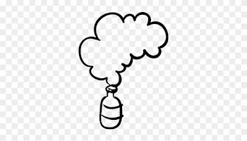 Halloween Poison Bottle With Smoke Vector - Cloud Of Smoke Outline