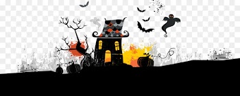 Halloween Poster Clip art - Vector horror cabin 