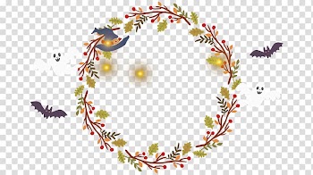 Halloween Poster, Halloween Garland Bat transparent background PNG clipart