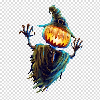 Halloween Poster Jack-o'-lantern Party, Free Halloween pumpkin ghost pull material transparent background PNG clipart