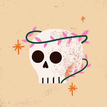 Halloween PSD sticker, skull spooky cartoon… | Free stock illustration | High Resolution graphic