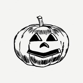 Halloween pumpkin collage element, jack | Free PSD Illustration - rawpixel