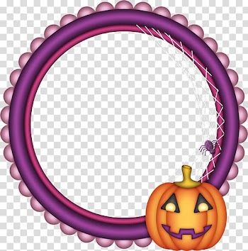 Halloween pumpkin frame transparent background PNG clipart