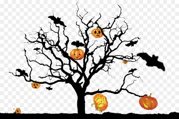 Halloween Pumpkin Ghost Tree - Halloween pumpkin ghost tree knot 