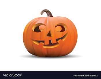 Halloween pumpkin in vector image