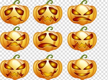 Halloween Pumpkin Jack-o'-lantern, elements Halloween pumpkin blame transparent background PNG clipart