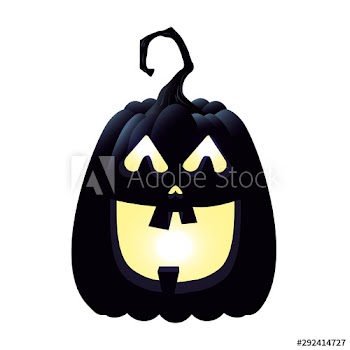 halloween pumpkin lamp with face character